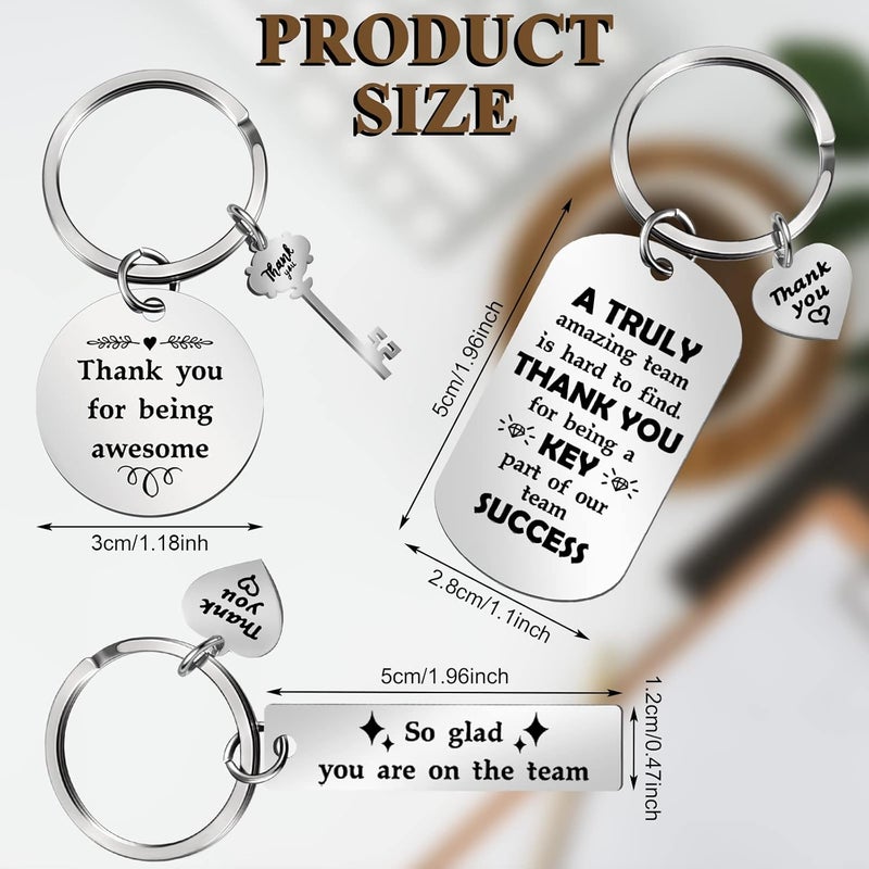 Kathfly 12 Pcs Thank You Appreciation Gifts for Coworker Thank You Keychains Bulk Employee Appreciation Keychains Gifts - Image 2